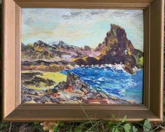 122 16x21originalcoastallandscapeoilpai