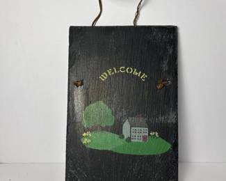 280 handpaintedslatewelcomesign