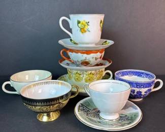 105 assortedvintageporcelainteacupsands