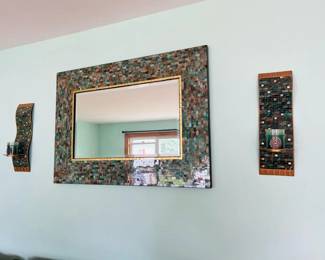 055 largemosaicglassmirrorsconcecandle