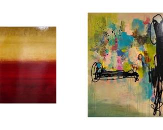 Art - modern, contemporary oil, mixed media