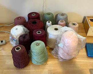 Lot of Yarn Cones Assorted Colors
