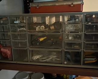 Plastic Parts Organizer Cabinet