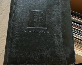 black leather padfolio