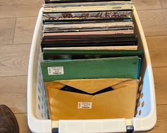Box of Vinyl Records LPs