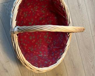 Wicker Basket with Red Liner