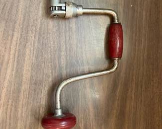 Hand Brace Drill with Red Handles