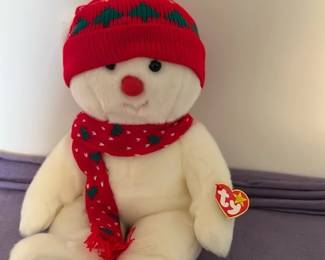 Ty Holiday Snowman Beanie Baby