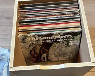 Records Lot in Wood Crate