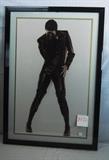 PORTRAIT OF MICHAEL JACKSON IN THE THINKER POSE AFTER HERB RITTS
