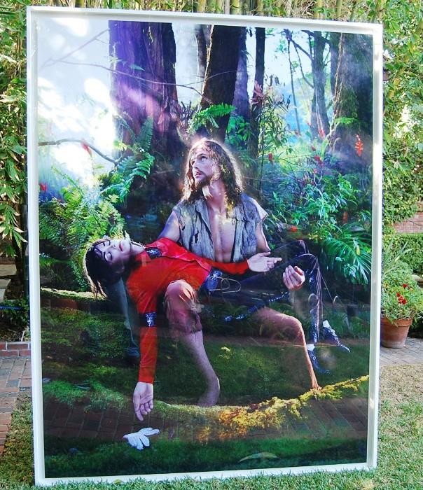 AMERICAN JESUS - MICHAEL JACKSON IN THE ARMS OF JESUS  BY DAVID LACHAPELLE 7' X 9'