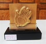 Robert Graham Bronze hand - signed and dedicated to Arnie