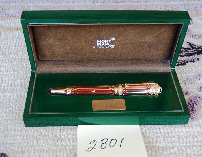 MONT BLANC - PETER THE GREAT FOUNTAIN PEN - LIMITED EDITION     # 4345/4810      THIS PEN WAS GIFTED TO DR. KLEIN BY MICHAEL JACKSON.  (UNUSED AND NEVER INKED)