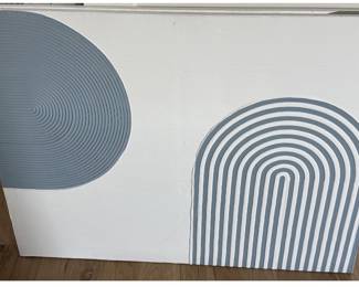 Original_Textured_Plaster_Art - Blue swirls on White, 40” wide x 30” tall x ¾” thick. Multiple available.