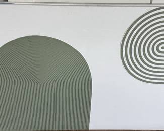 Original_Textured_Plaster_Art — Green Swirls on White, 40” wide x 30” tall x ¾” thick. Multiple available.
