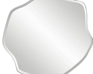Uttermost_Curiosity_Organic_Mirror.png Uttermost Curiosity Organic Mirror — organic free-form shape, 31.25” x 31.63”, frameless beveled edge. Excellent condition.