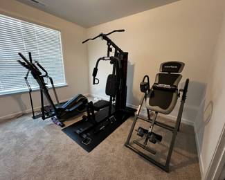 Weight cable machine, back inverter table, elliptical, folding treadmill