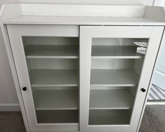 Sliding glass display bookshelf cabinet