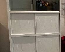 Ikea white sliding door cabinet 3 tier