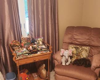 Holiday items and a recliner