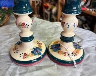 hand painted candlesticks