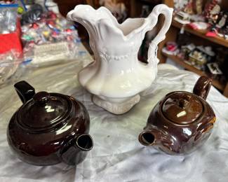 teapots and other pottery\