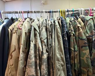 military clothing, etc