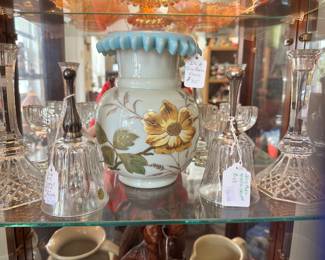 bells, candle sticks, v ases