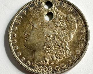 1896 Morgan Silver Dollar (Holed)