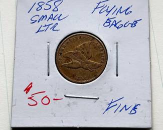 1858 Small Letters Flying Eagle Cent