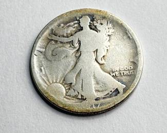 1917-D Reverse Mint Mark Walking Liberty Silver Half Dollar