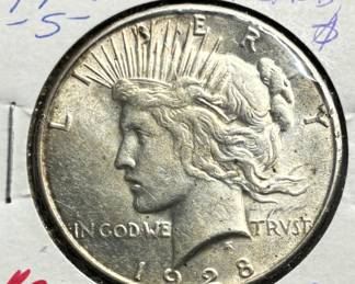 1928-S Peace Silver Dollar – AU