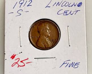 1912-S Lincoln Wheat Cent – Key Date