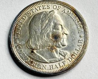 1893 Columbian Exposition Commemorative Half Dollar – Rainbow Toning