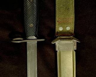 Vietnam-Era U.S. M7 Imperial Bayonet with PWH M8A1 Scabbard