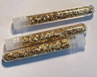 3 Large Vials of Gold Leaf Flakes – Approx. 2.5 g Each