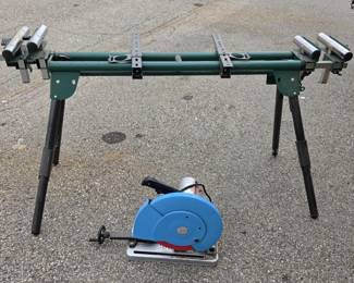 14" Cut-Off Saw with Roller Stand