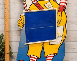 Vintage McDonald's Restaurant Display – 5 Ft. Ronald McDonald Statue – Potterville