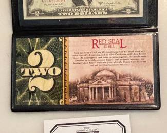 1953-B $2 Red Seal Note – First Commemorative Folder