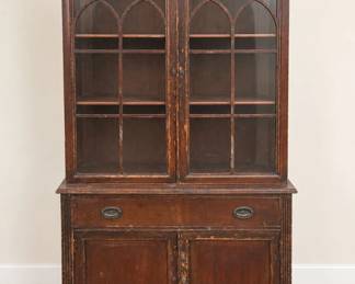 Antique Glass-Front China Cabinet / Hutch