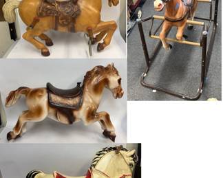 Group of 4 Vintage Toy Horses - Wonder Horse and More