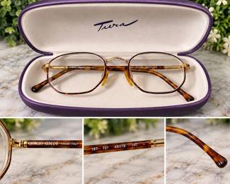 Vintage Giorgio Armani 187 721 Gold/Tortoise Eyeglasses with Case – Potterville