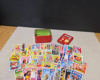 Vintage Garbage Pail Kids Cards with Collectors Tins