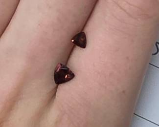2 Faceted Tourmaline Gemstones – 0.74 ct Total