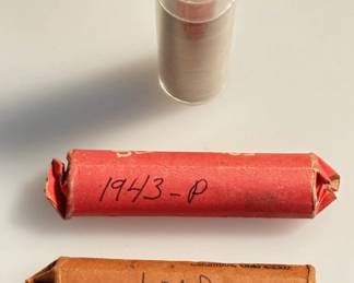 3 Rolls Unsorted 1943 WWII Steel Wheat Cents