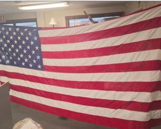 Vintage Sewn American Flag – 112" x 58"