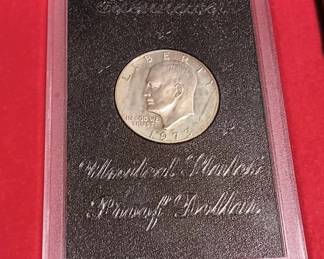 1973 Brown Ike Uncirculated Proof Silver Dollar in Original Packaging – Potterville