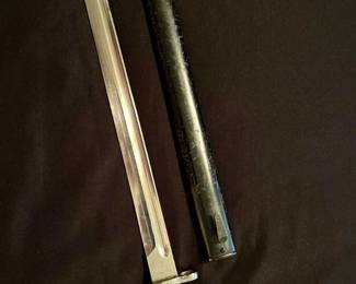 Antique 1892 Swiss Model 1889 Schmidt-Rubin Bayonet with Scabbard