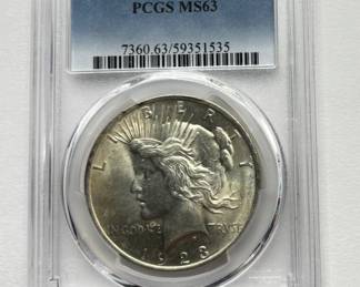 1923 Peace Silver Dollar – PCGS MS63