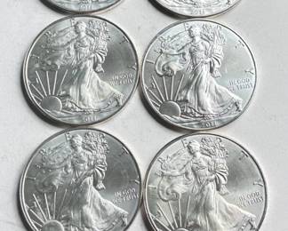 Lot of 10 - 2011 American Silver Eagle Bullion Coins